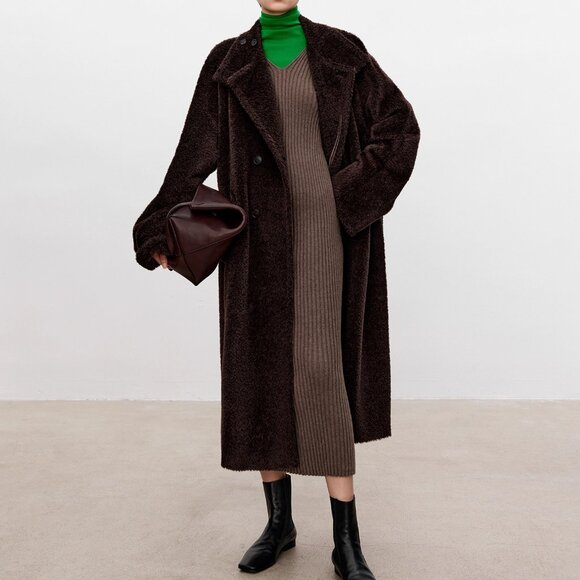 CHICJOC Vintage-Style Multi-Wear Collar Long Coat size 36 - Picture 2 of 16